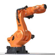 Imagen de robot industrial de Kuka, que es una empresa de robótica para la industria