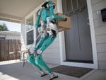El robot Digit bípedo es un robot humanoide mensajero que se dedica a repartir paquetes en las casas