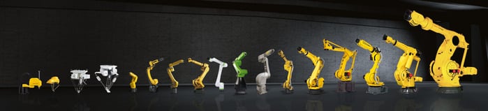 Tipos de robots paletizadores de FANUC