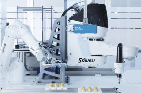 Sick y Stäubli investigan cómo mejorar la manipulación robótica de piezas