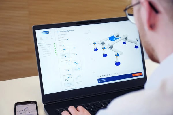 SCHMALZ presenta una nueva plataforma online para configurar la pinza PXT